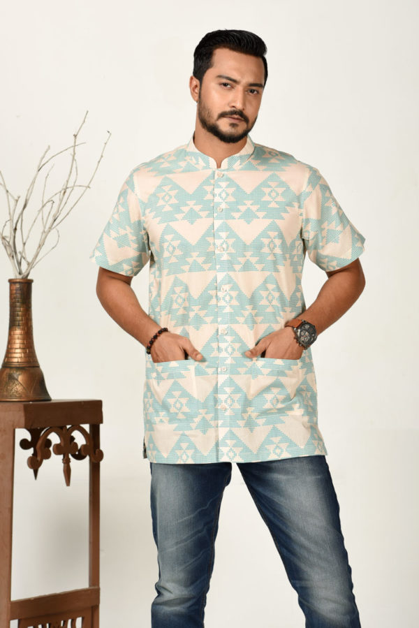 Off White Voile Printed Fatua